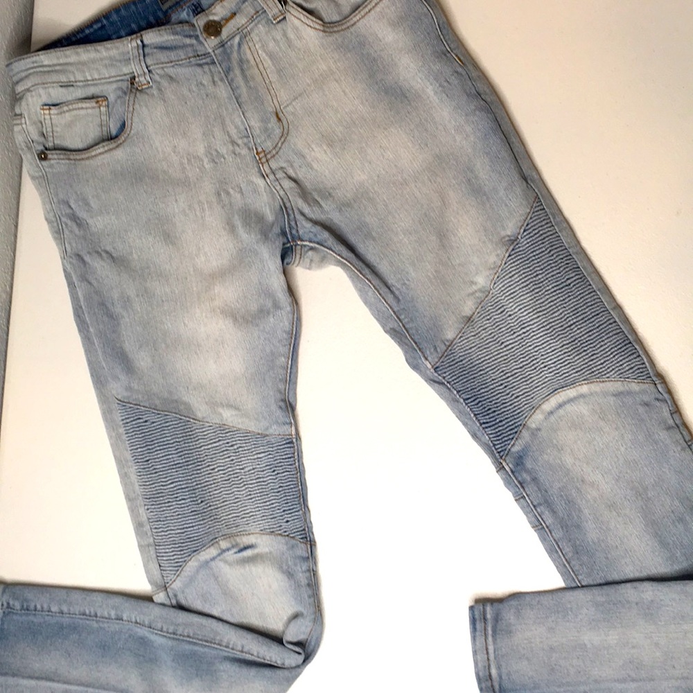 CJ Black- skinny jeans, faded & embellished stich - Picture 1 of 8